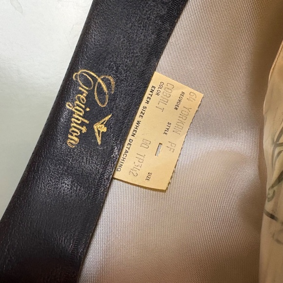 Vintage 1950s Creighton Fedora Classic Style Brown with Black Band Long Oval - Picture 7 of 7